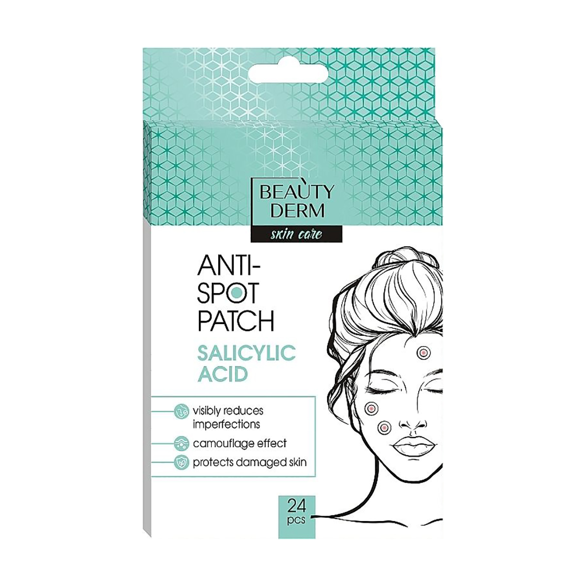 Точкові патчі BEAUTYDERM Anti-Spot Patch проти недоліків, з саліциловою кислотою, 24 шт